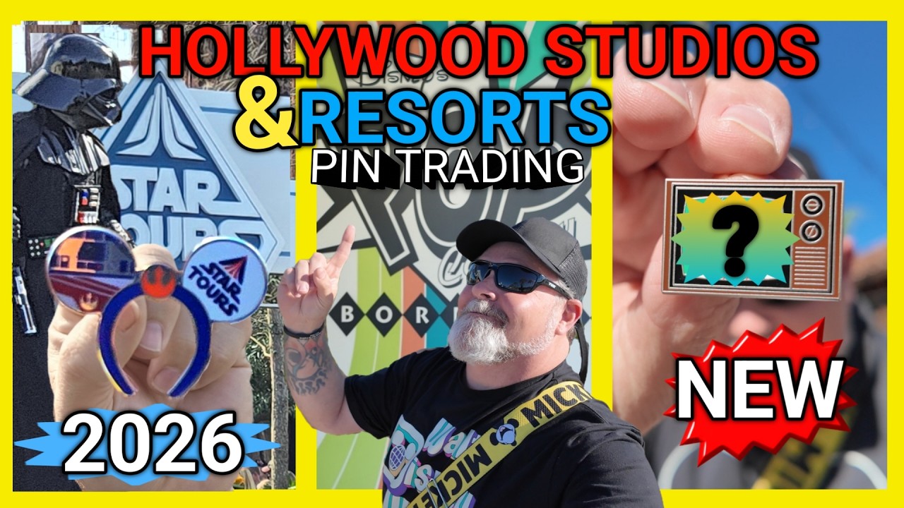 Pin Trading HOLLYWOOD STUDIOS & Skyline Resorts February - 2026
