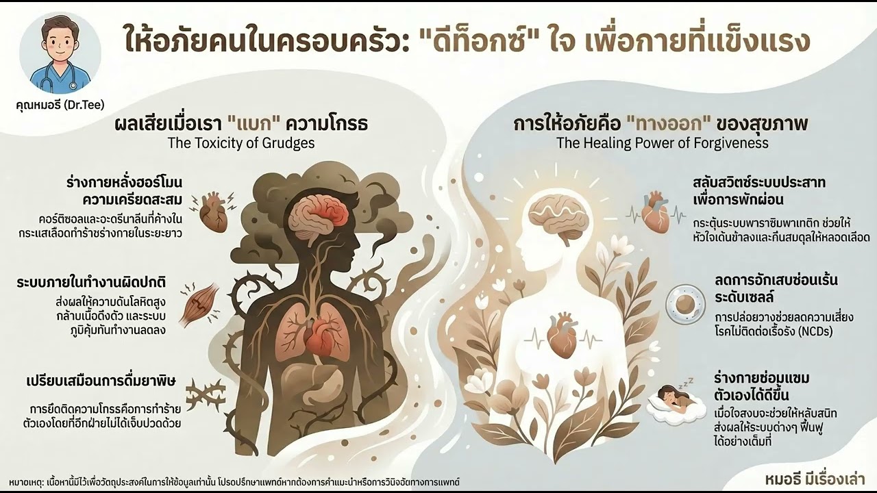 การให้อภัยคนในครอบครัว เป็นการชำระล้างความเครียดที่ติดค้างในใจ