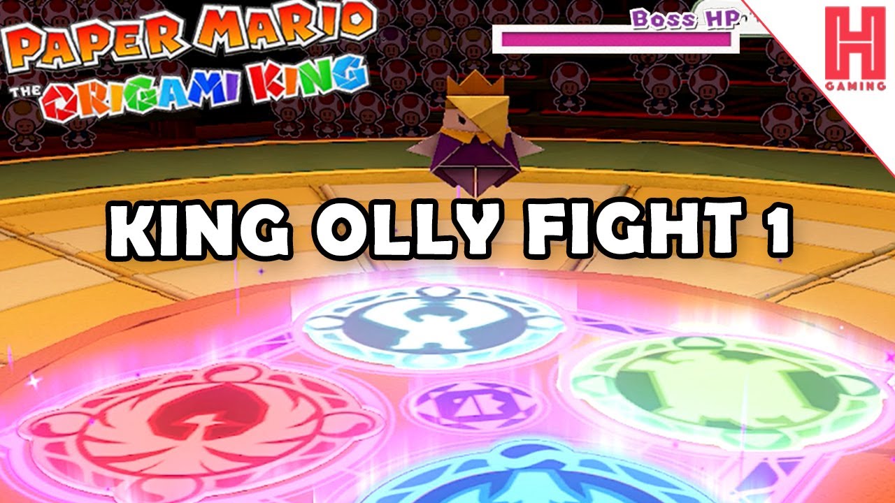 How To Beat King Olly Boss Fight 1 - Paper Mario: The Origami King