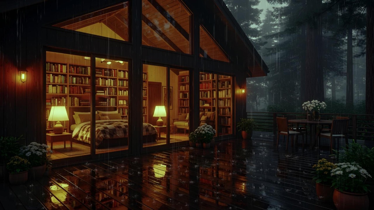 Peaceful Night Rain White Noise 🌙 | Deep Sleep, Stress Relief & Mental Relaxation