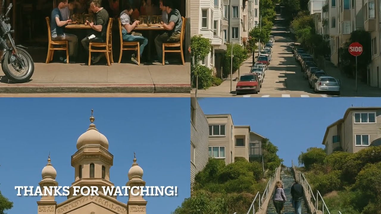 San Francisco, House of Nanking, Coit Tower, Vedanta Society (Ramkrishna Mission), Painted Steps