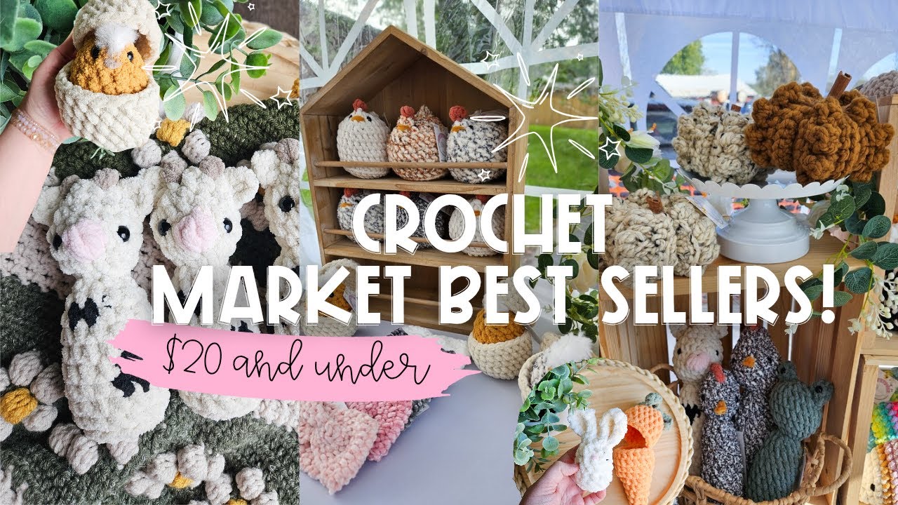 CROCHET BEST SELLERS | $20 and Under Crochet Market Best Sellers, Some Free Patterns + Paid Patterns