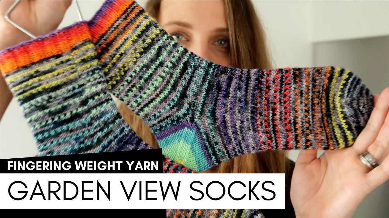 Garden View Socks by Barbara Nalewko knitted by knittingILove