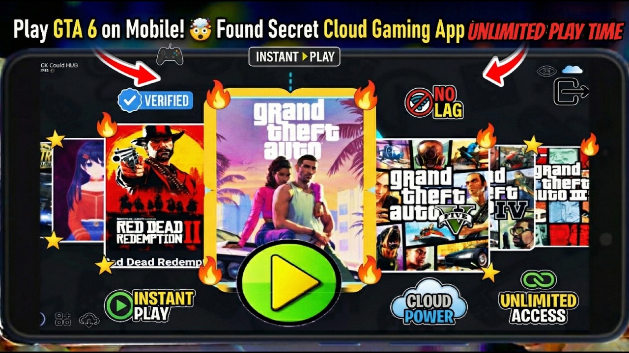 Finally! GTA 6 Mobile is Here! 😍 Secret Unlimited Cloud Gaming (No Queue)