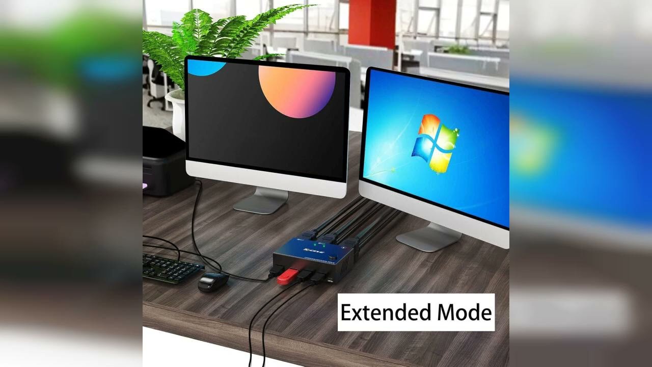 Review: Dual Monitor KVM Switch HDMI 2 Port 4K@60Hz,MLEEDA USB HDMI Extended Display Switcher ...