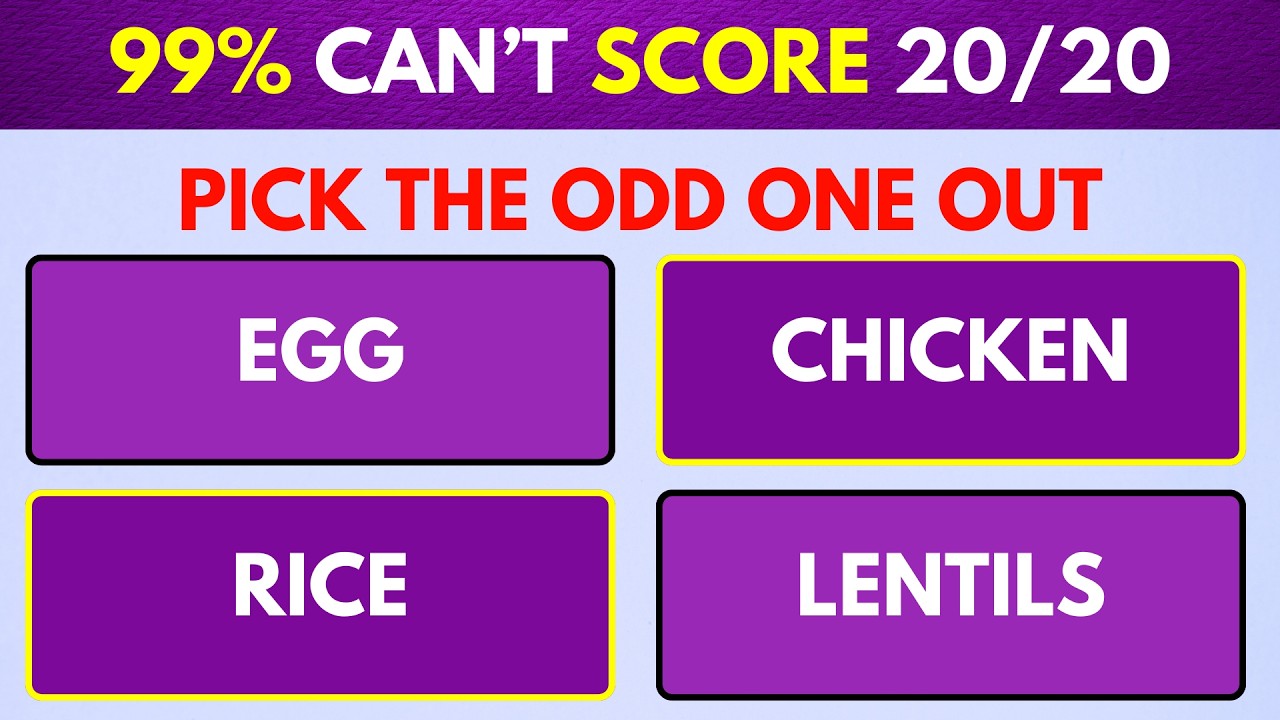 Can You Pick the Odd One Out? | Ultimate General Knowledge Quiz #challenge 34