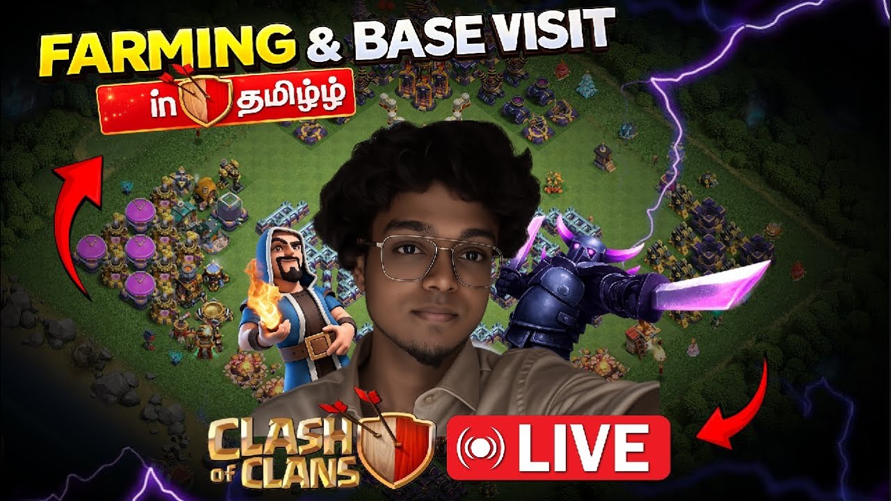 🔴தமிழ் Clash Of Clans | Base Visit and farming #coc #tamil #live
