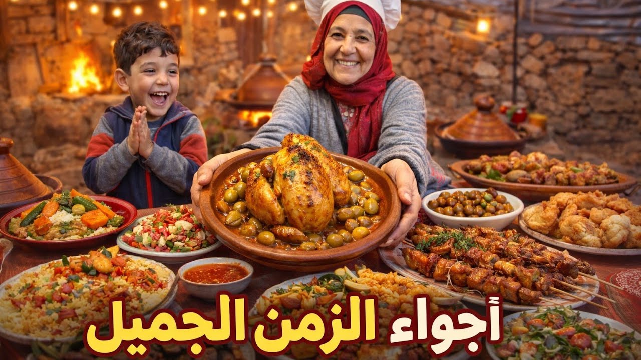 أجواء الزمن الجميل 😍 | أمي كتوجد الدجاج المحمر وسط لمّة عائلية دافئة🤟