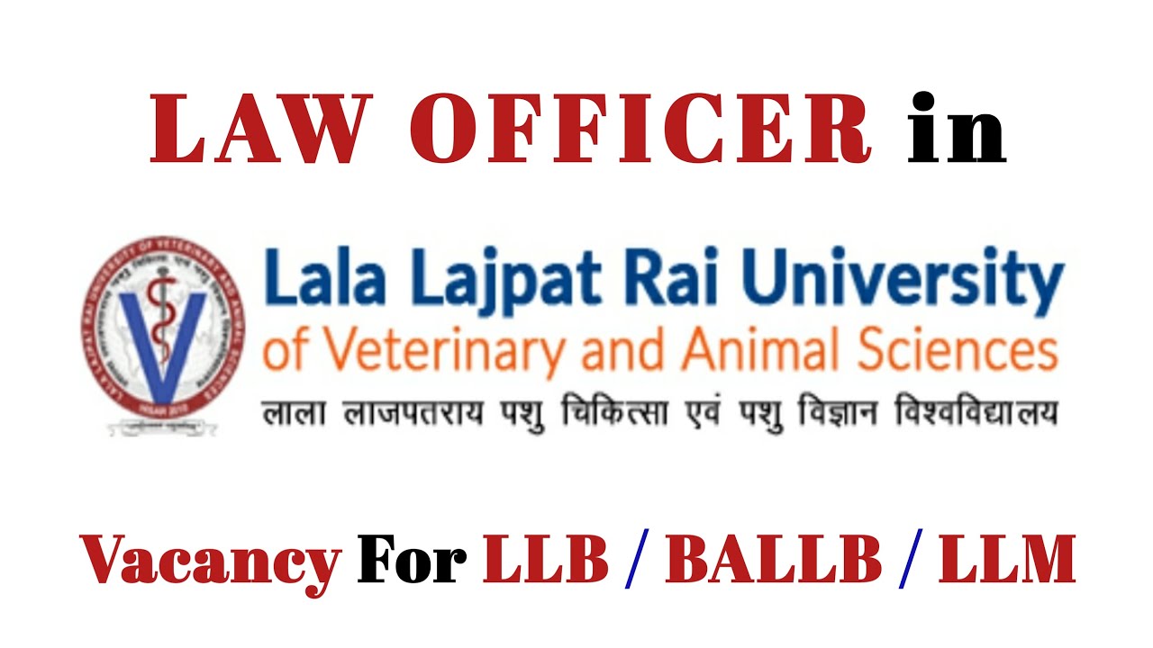 Law officer on LUVAS, hisar, Haryana || legal jobs 2021 || llb jobs || law career || pcsj || apo