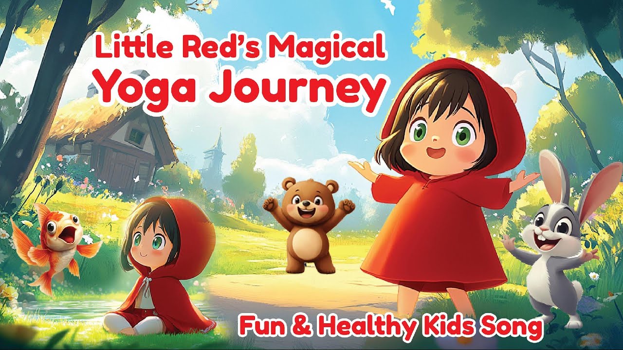 Little Red’s Magical Yoga Journey 🐟🐰 🐻 | Fun & Healthy Kids Song🎶