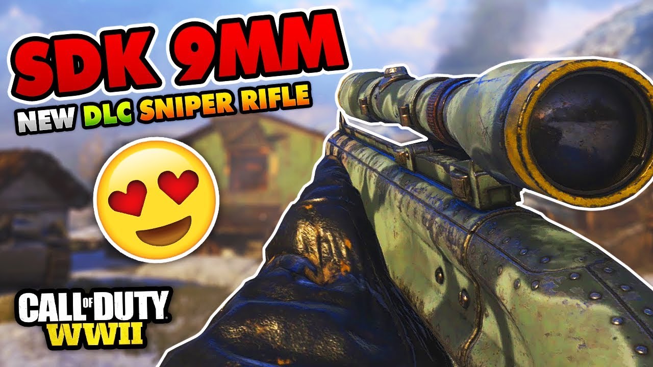 New SDK 9mm Sniper Rifle Makes You a God! (Call of Duty WW2 DLC Weapon Gameplay)