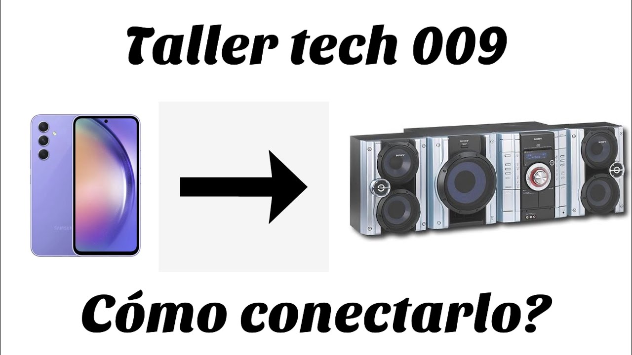 Cómo conectar un teléfono Etc.] a un MINICOMPONENTE u otros aparatos de sonido!!! #minicomponente