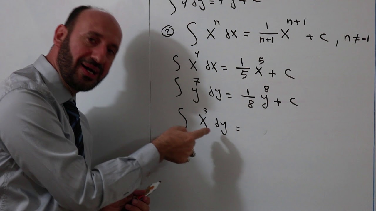 الفصل الرابع التكامل غير المحدد المستوى الاولى الجزء الاول 2019