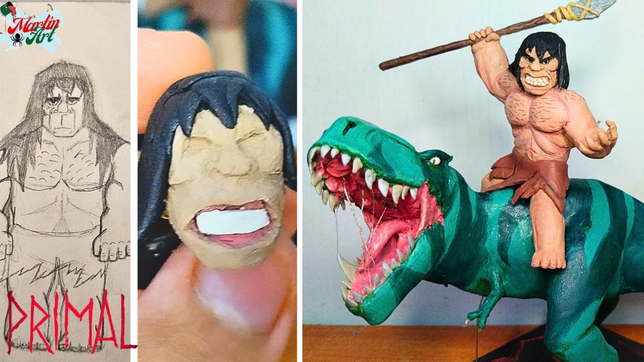 Como Hacer a LANZA con Plastilina [Primal] Spear Escultura MartinArt