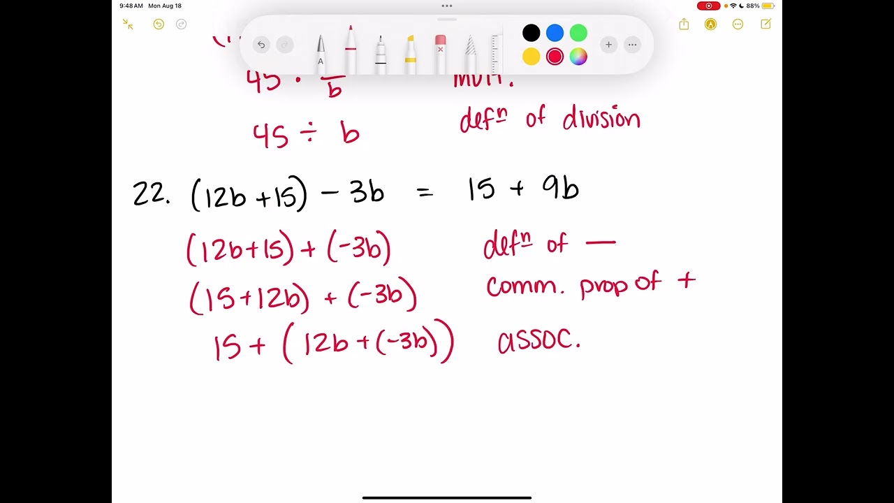Algebra 2 1.1 Apply Properties of Real Numbers