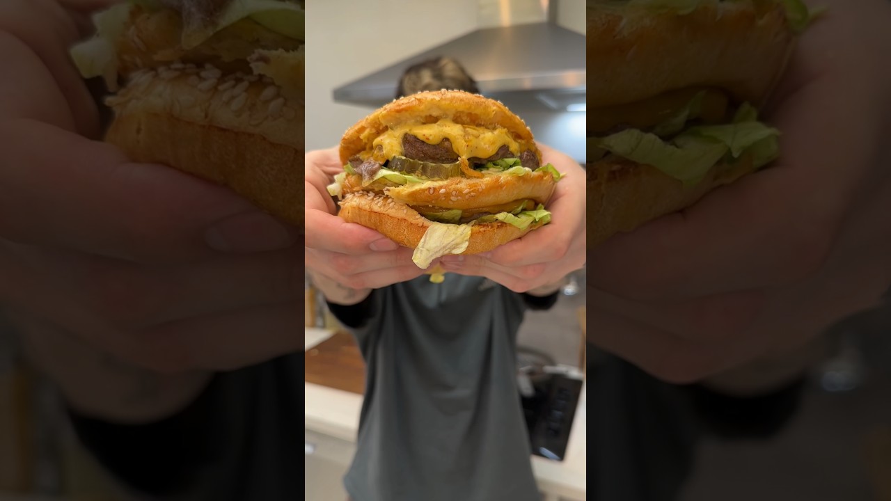 La Recette du Mythique Bigmac &agrave; la maison !! 🤤🍔 #shorts #recette #bigmac #burger #seizemay