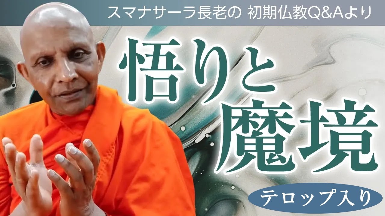 悟りと魔境｜スマナサーラ長老の切り抜き法話（初期仏教Q&A）#解脱 #闇落ち #jtba ※テロップ入り