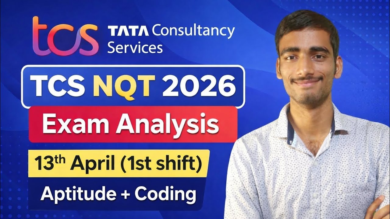 TCS NQT 2026 13 April Shift 1 Analysis 🔥 Aptitude & Coding Level Explained