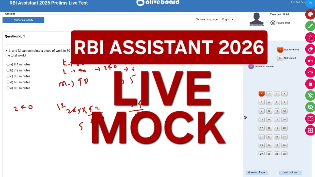 RBI Assistant Live Mock Test - 17 Feb, 2026. Share Your Score in the Comment Box. 