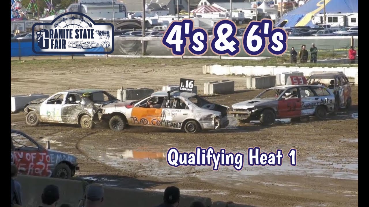 Granite State Fair 2025 (Rochester NH) - 4 & 6 Cylinder Qualifying Heat 1 -Demolition Derby