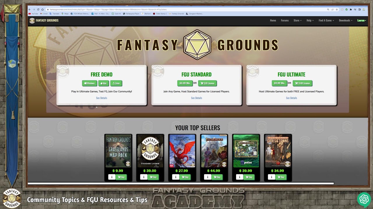 FG Community Topics & Tips| FGU Core: Fantasy Grounds Unity| FGU 4.4.1