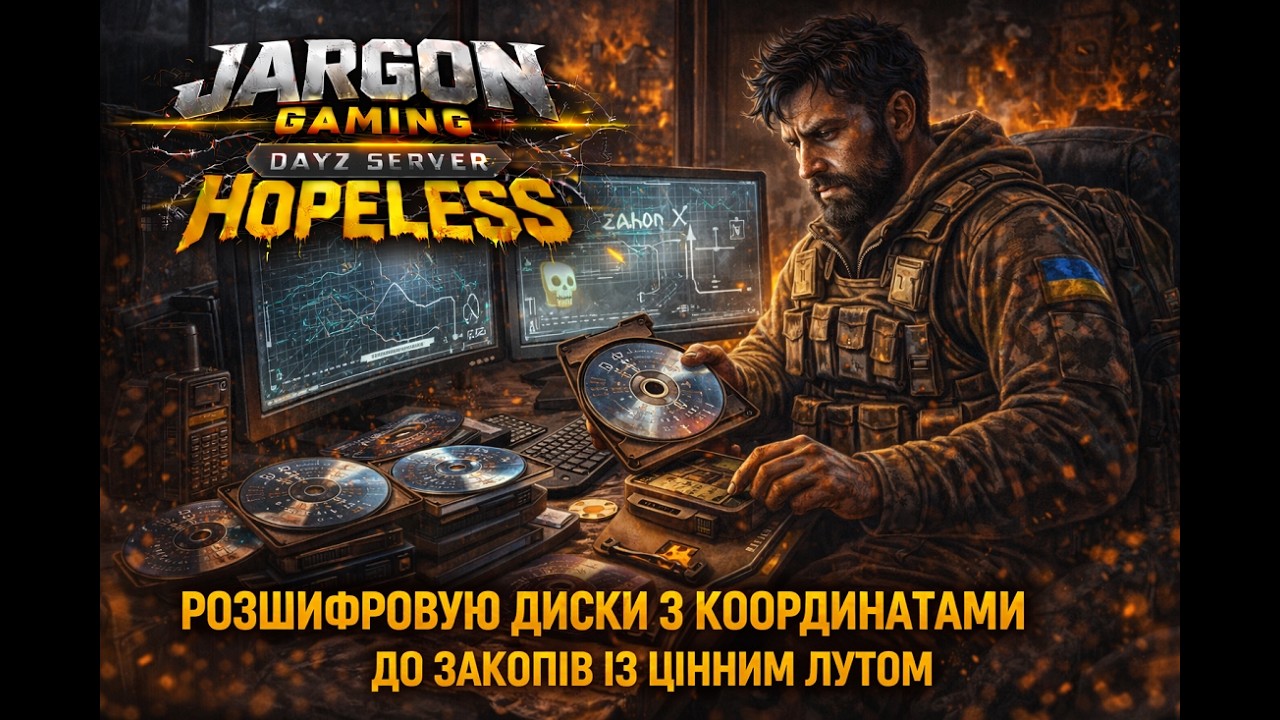 DayZ Українською - Шифрую диски  - UA] HOPELESS PVE CHERNO HARD @JARGON GAMING