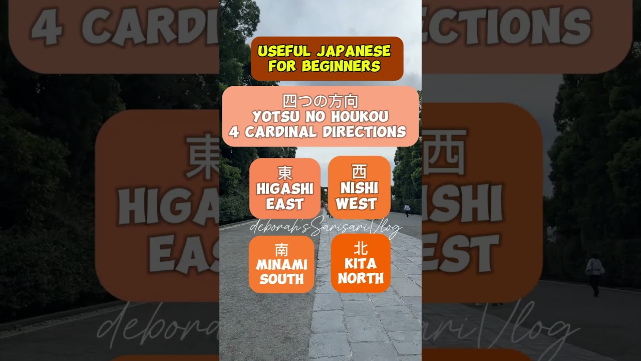 4 cardinal directions in japanese  #japaneseenglish  #japaneselanguage #learnjapanese  #
