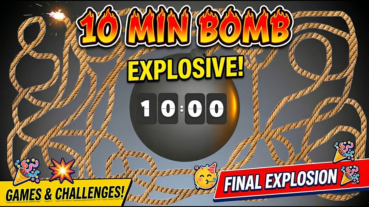 ⏳ 10-минутный таймер бомбы 💣 Обратный отсчет с финальным взрывом! 🎉