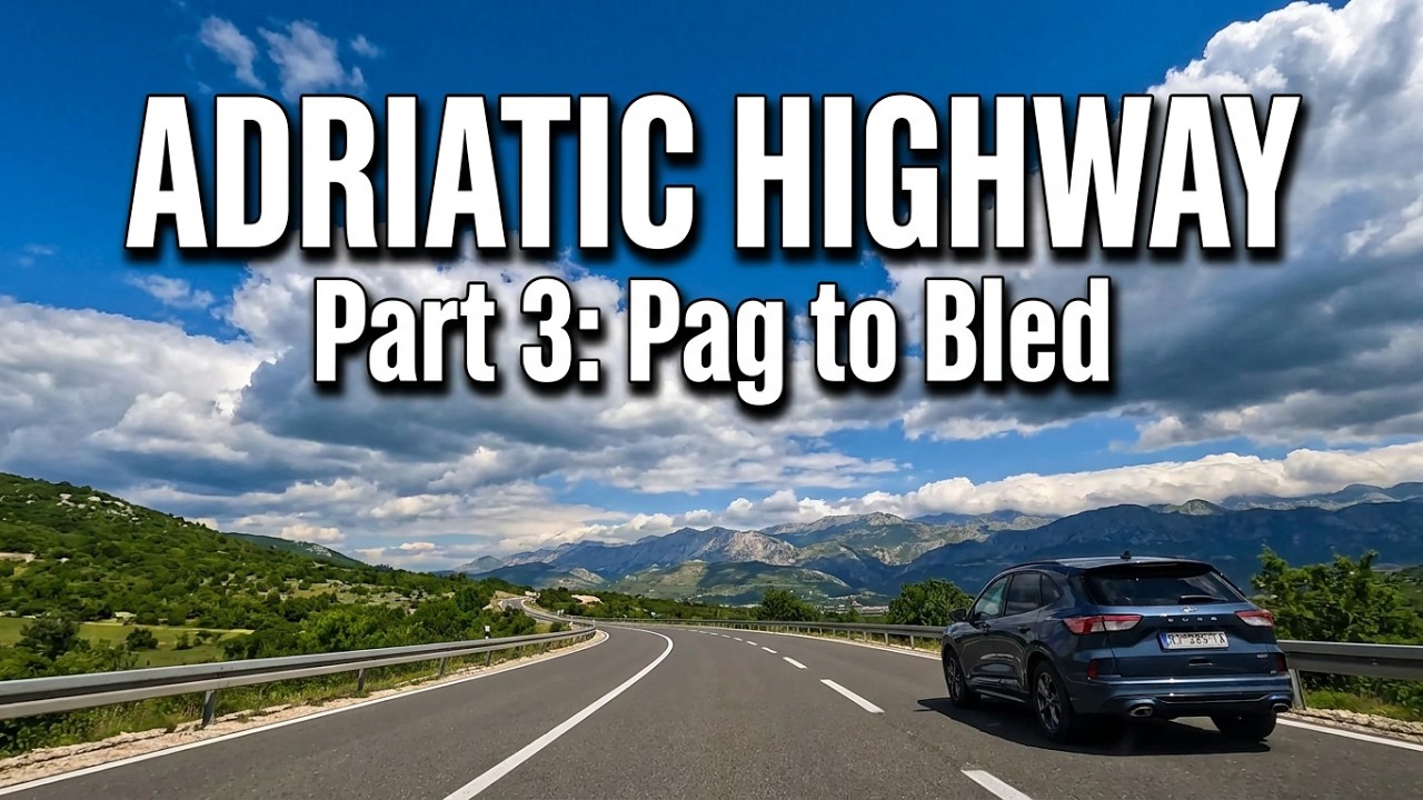 From Pag, Croatia to Bled, Slovenia - part 3/9 - relaxing drive on Adriatic Highway