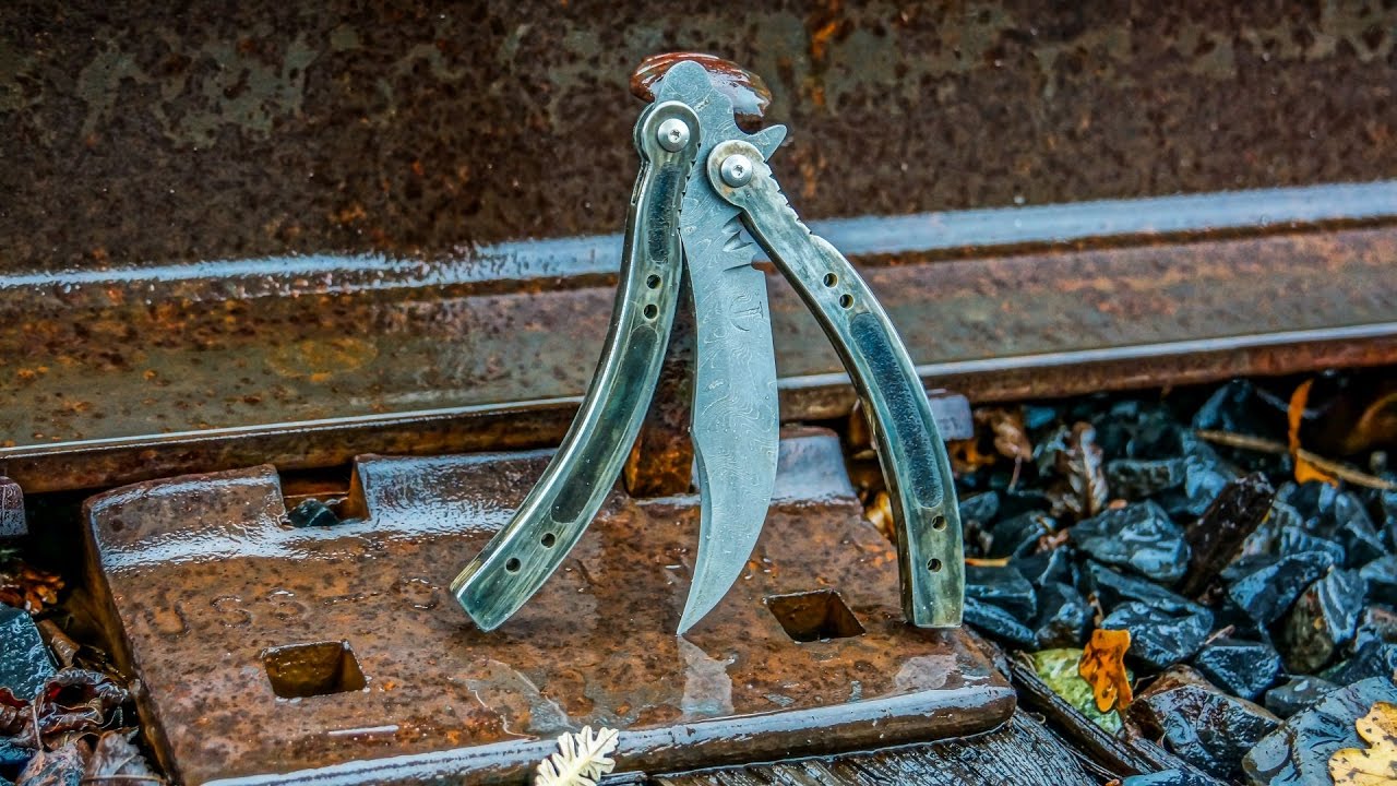 Making DAMASCUS CS:GO BUTTERFLY KNIFE Part 2
