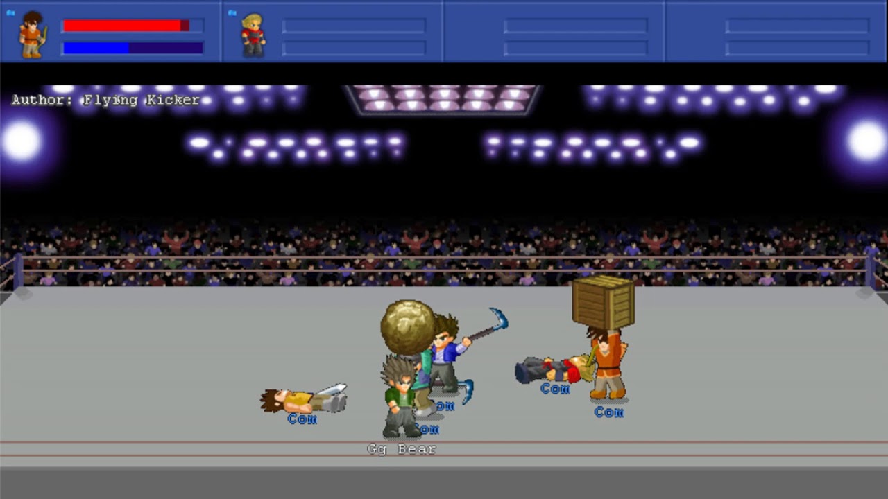 Little Fighter 2 - Woody 1 vs 5 Com without special moves | 小朋友齊打交 Woody飛踢流