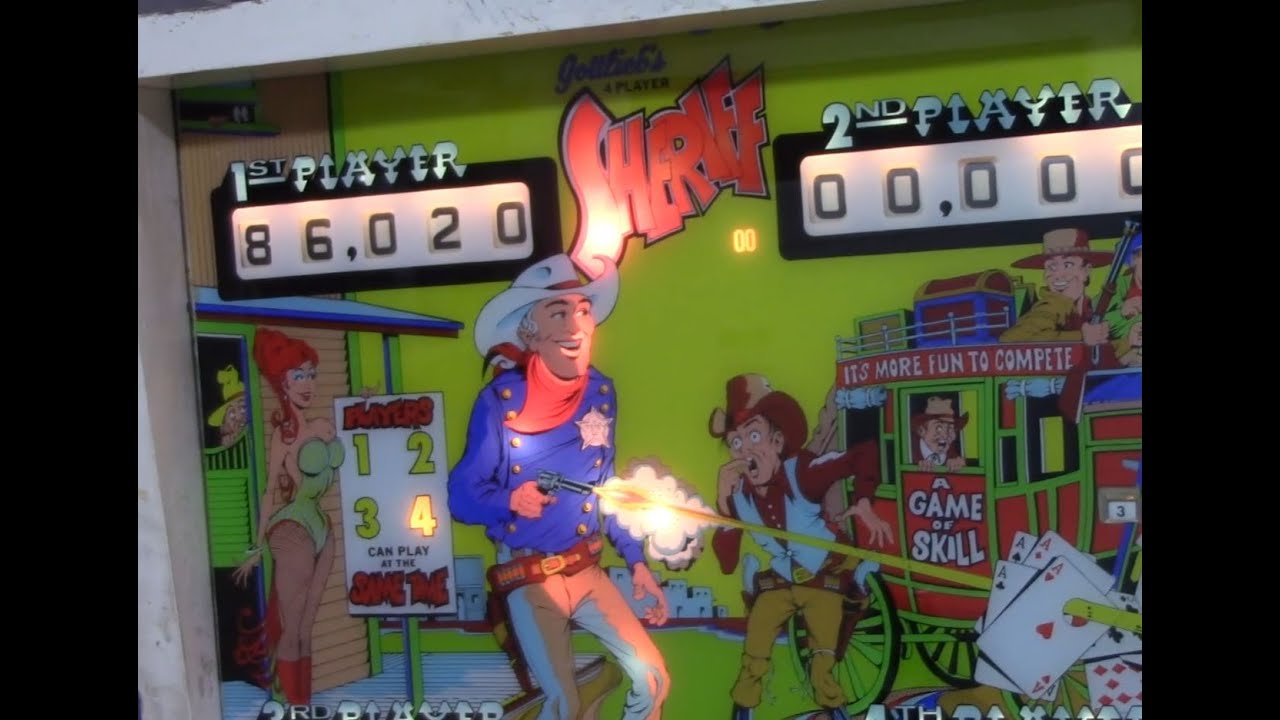 1971 Gottlieb SHERIFF (Lawman) pinball machine