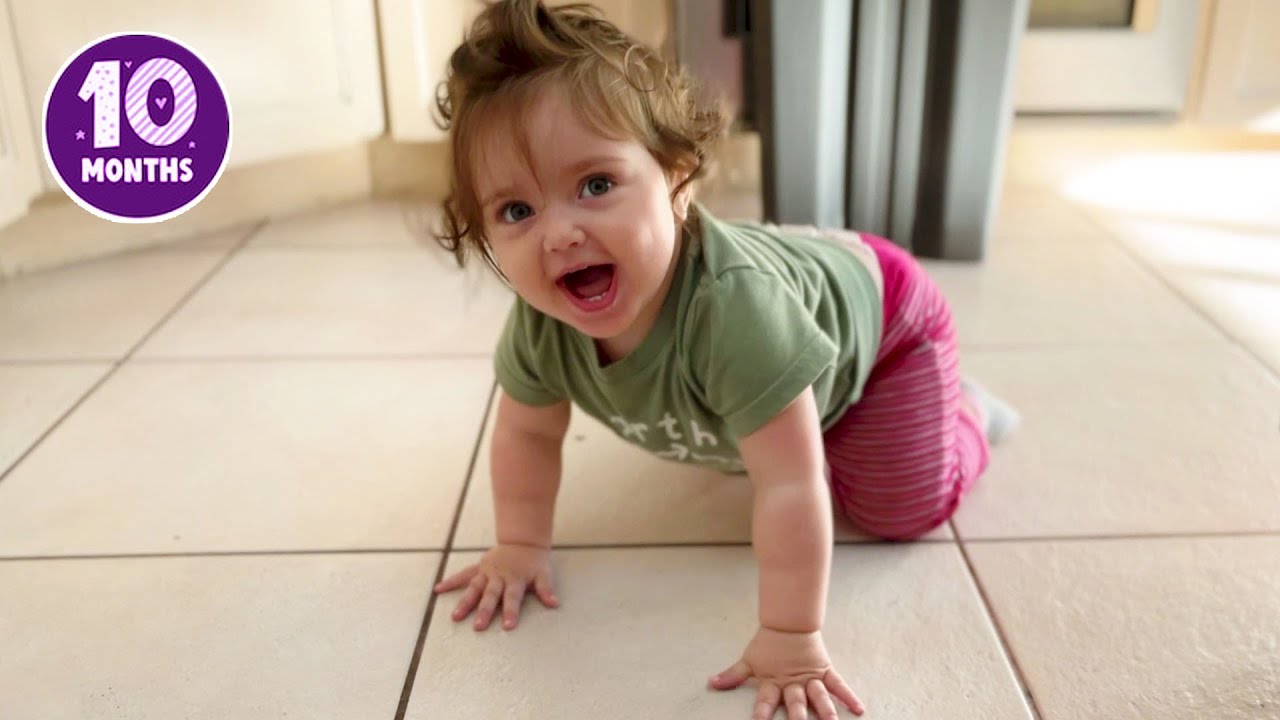BABY LEARNS TO CRAWL... 100th TrulyJulie video!