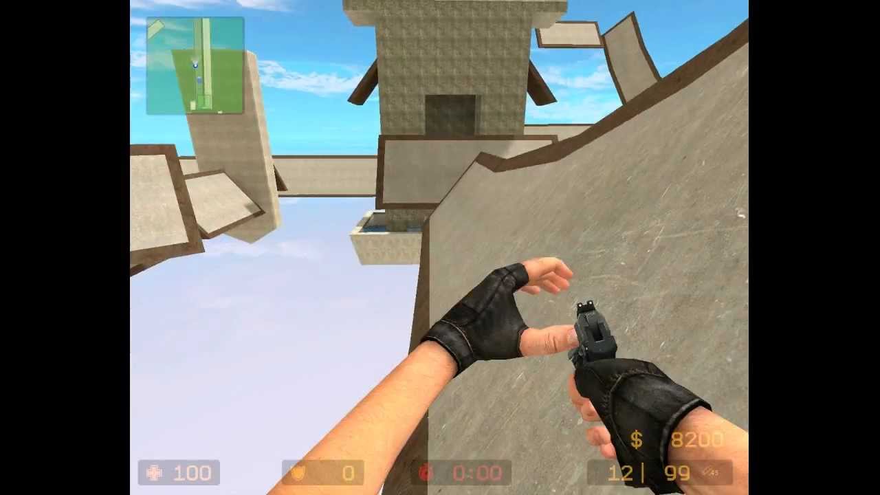 Обучение как кататься на Surf картах в Counter Strike.