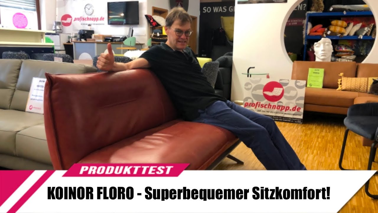 KOINOR  FLORO Maxwell Einzelbank 190 cm Sitz verschiebbar  Wildeiche Leder A chilli  by profischnapp