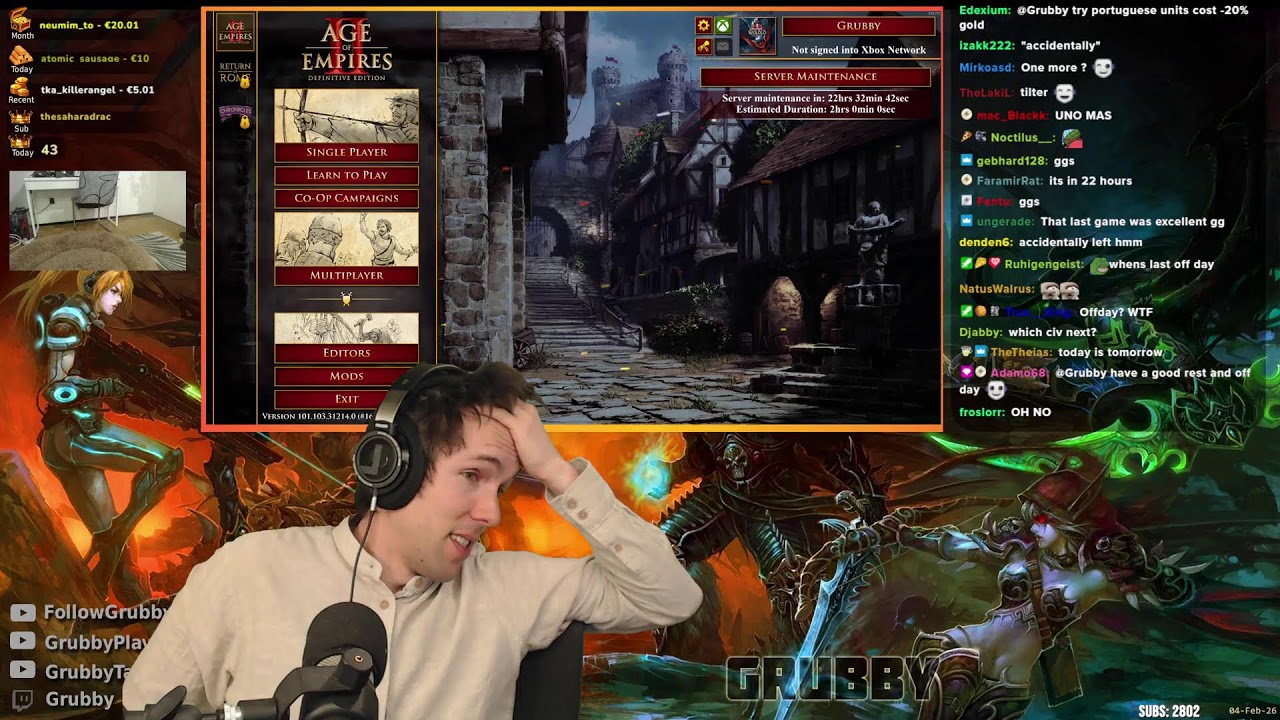 Age of Empires II + WC3  LIVE - Grubby - 04-Feb-2026