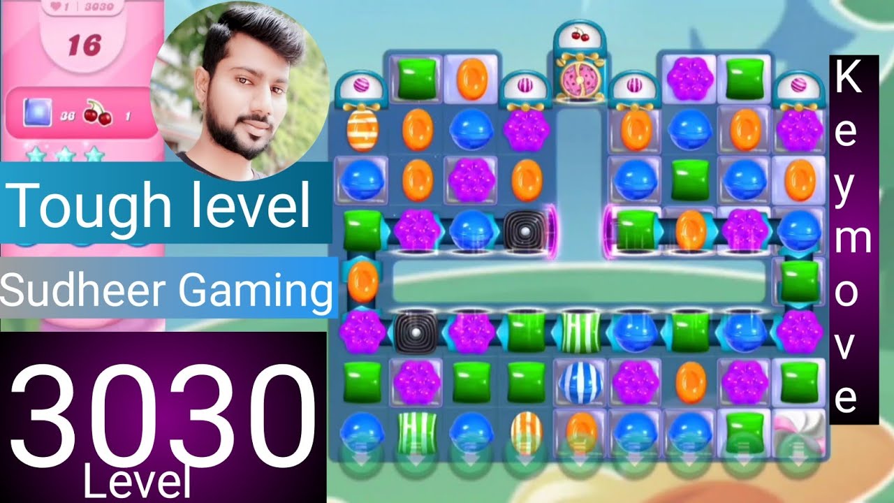Candy crush saga level 3030 । Tough level । No boosters । Candy crush saga 3030 । Sudheer Gaming