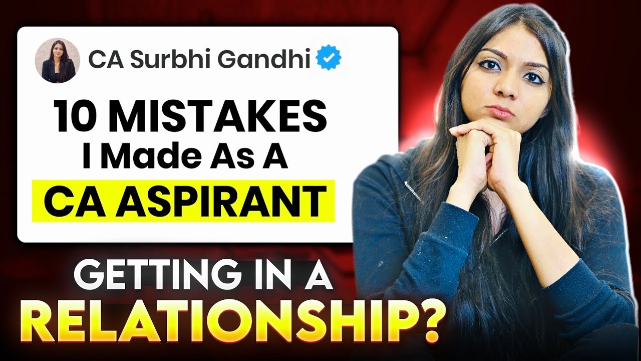 NEVER ever make these MISTAKES as a CA Aspirant‼️ | I regret it | CA Surbhi Gandhi
