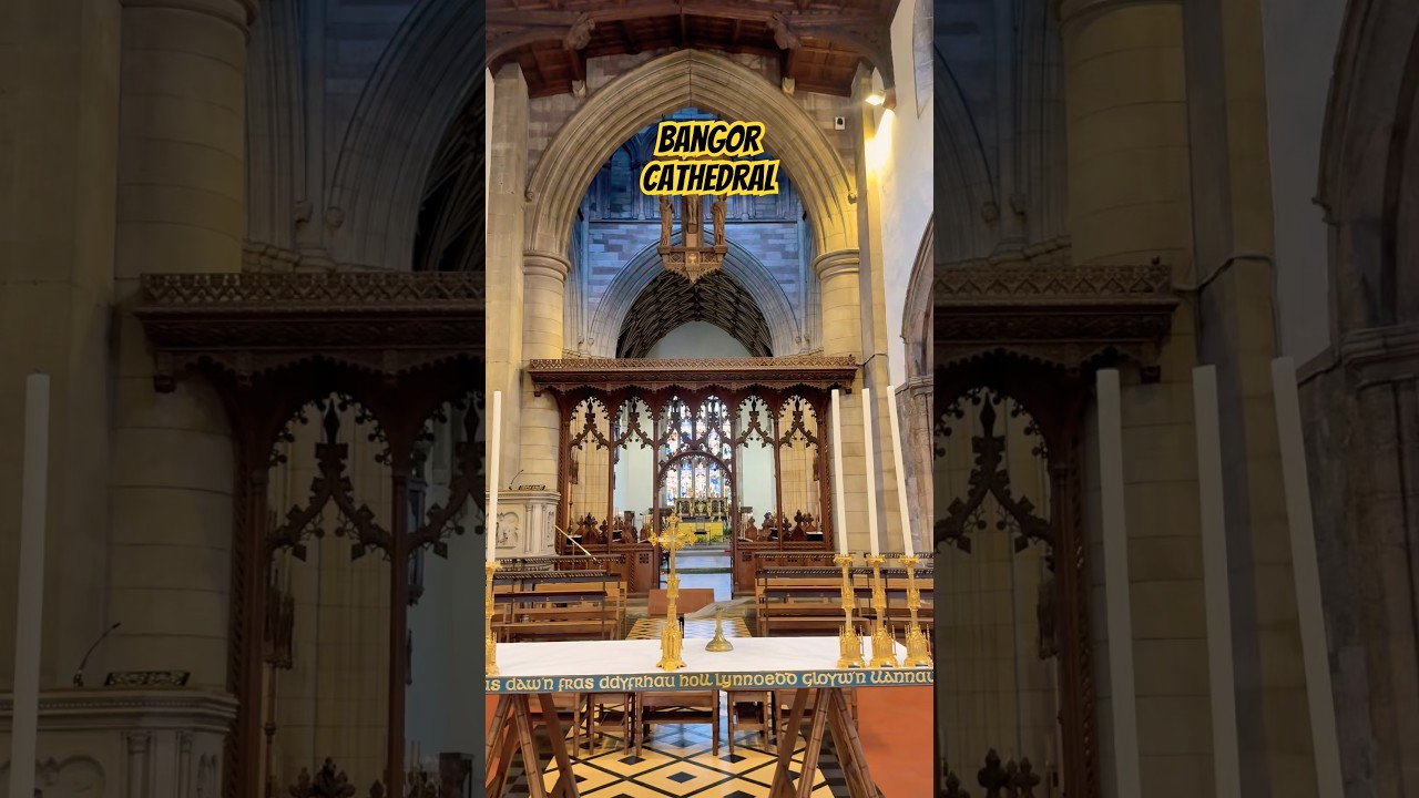 Inside a Welsh cathedral in a Welsh city #Bangor  #travelvlog #walkingtour #wales #cathedral