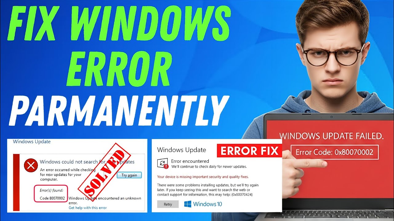 How to Fix Windows Update Error Permanently | Windows 10/11 Update Failed Solution (2025)