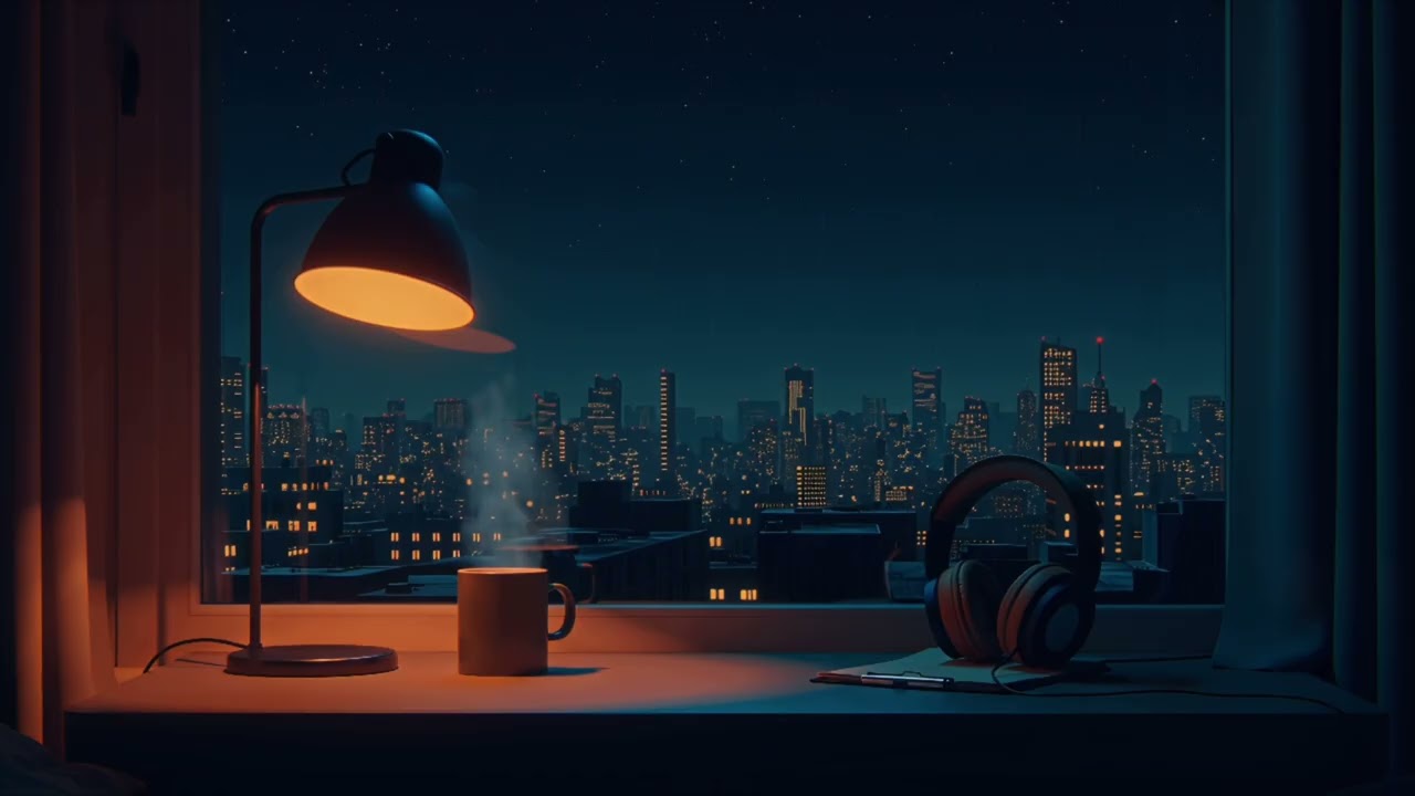 Late Night City Lights 🌧️ | 1 Hour Deep Focus LoFi | Rainy Window Ambience