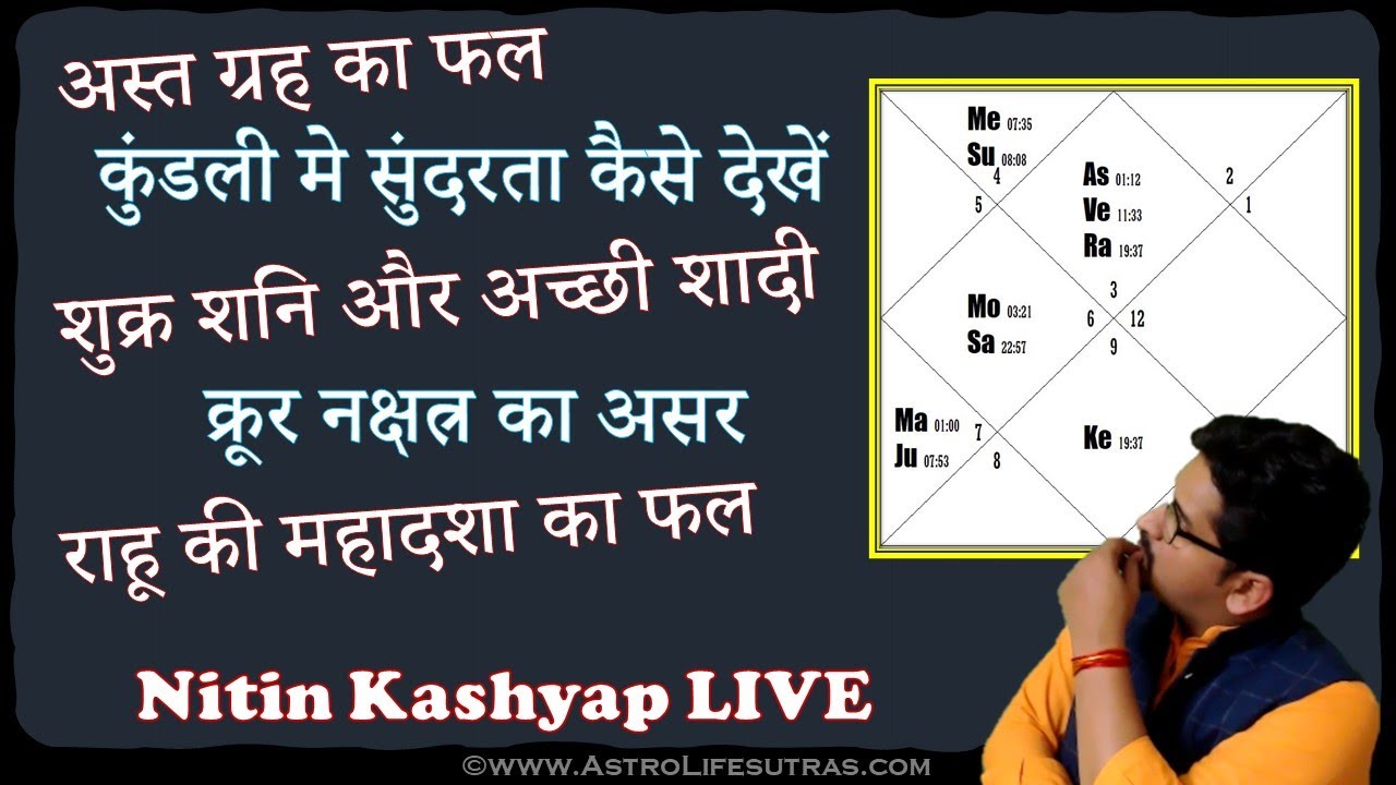 अस्त ग्रह का फल | शुक्र शनि की युति | विवाह और बृहस्पति का गोचर | Nitin Kashyap Wednesday live