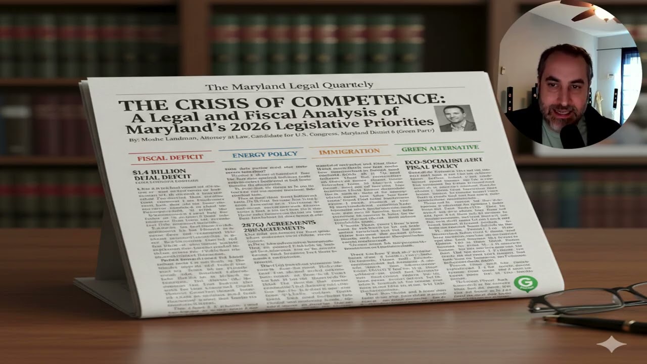 The Crisis of Competence: A Legal and Fiscal Analysis of Maryland’s 2026 Legislative Priorities