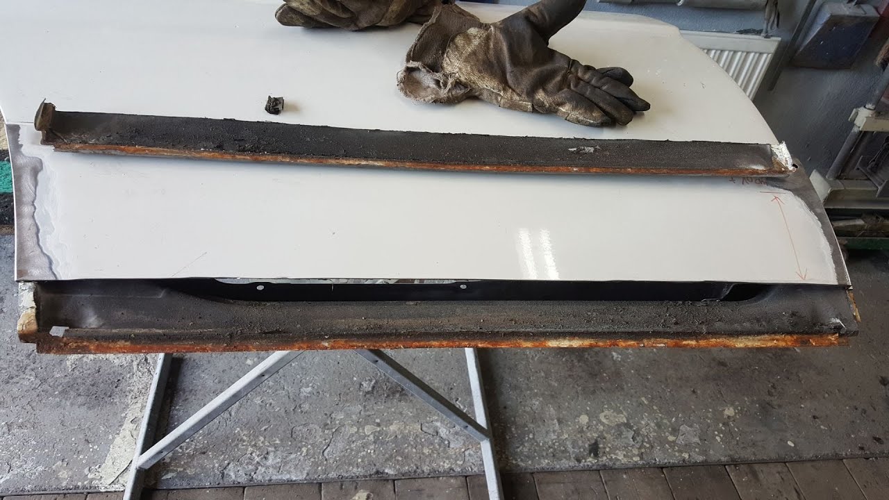Naprawa blacharska dolnego rantu drzwi tylnych Bmw e34