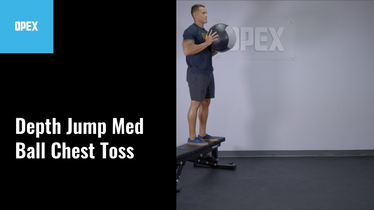 Depth Jump Med Ball Chest Toss  - OPEX Exercise Library