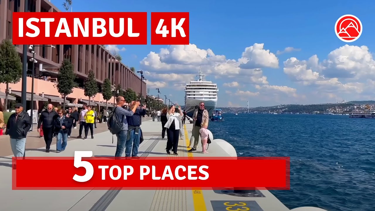 Top Places In Istanbul City Walking Tour| 4k UHD 60fps
