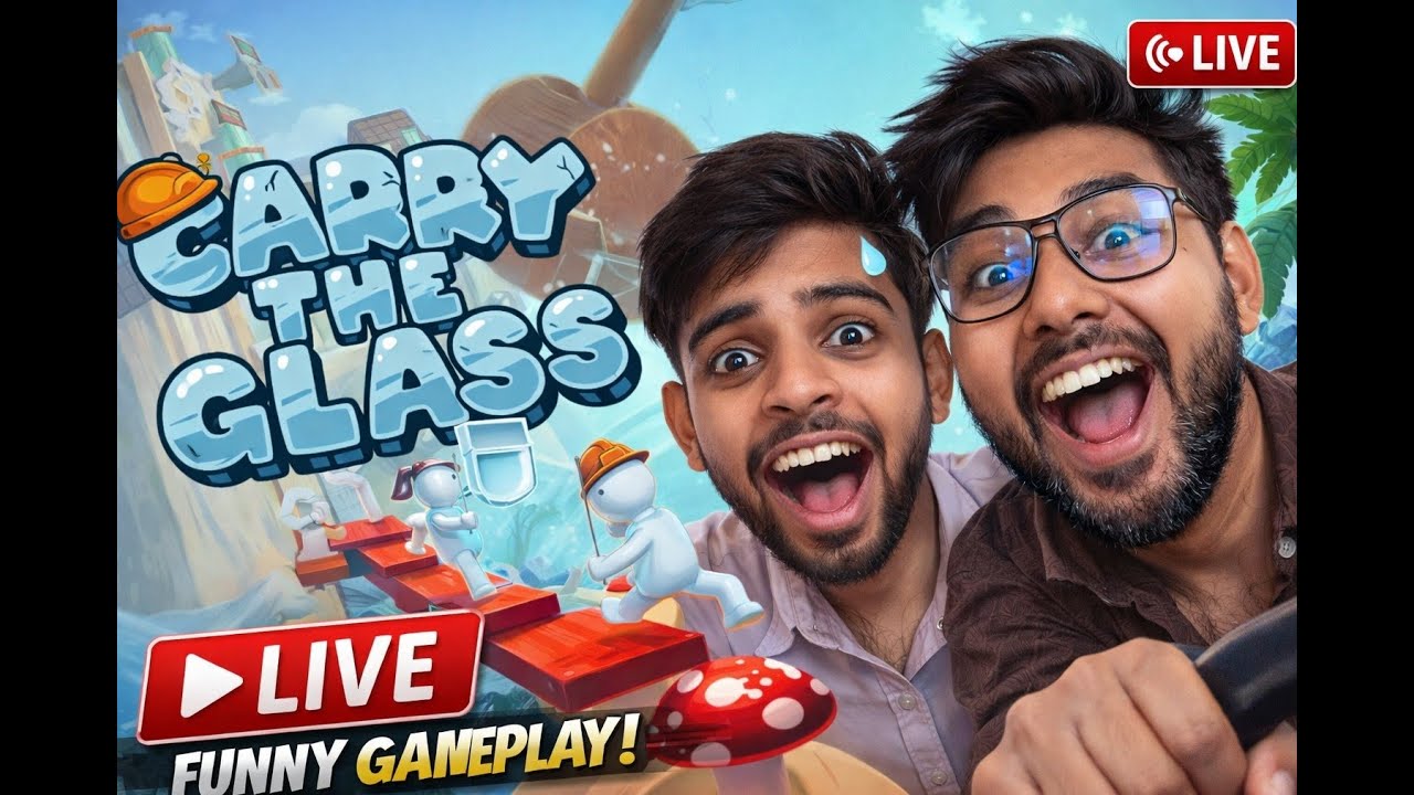 LIVE | Carry The Glass 😂 | One Mistake = BROKEN! | Funniest Gameplay”