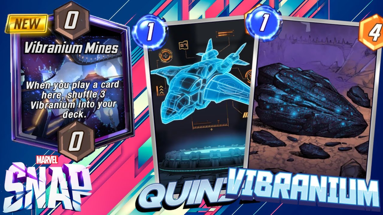 0 Energy Cards for FREE WIN - Broken Quinjet Combo VIBRANIUM MINES Marvel Snap
