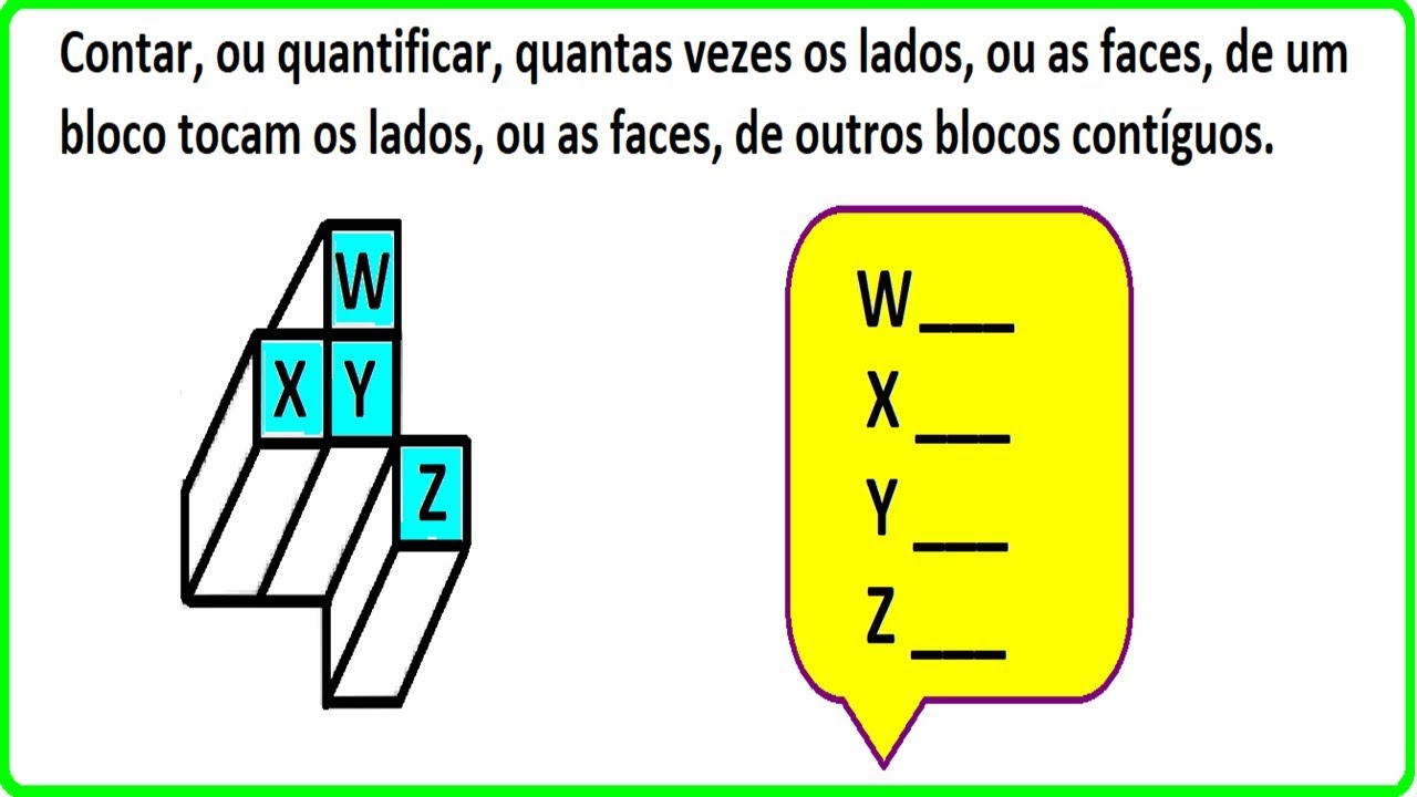 Raciocínio Lógico Contagem Blocos Faces Lados Formação Figura Psicotécnico QI Quociente Inteligência