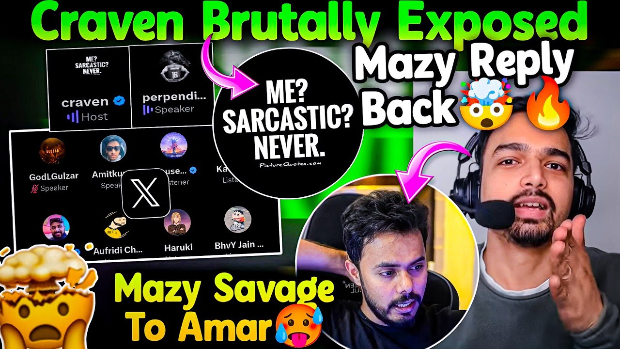 Craven Brutally Exposed Mazy🥵& GodL🤯Mazy Reply Back🔥😳Savage To Amar